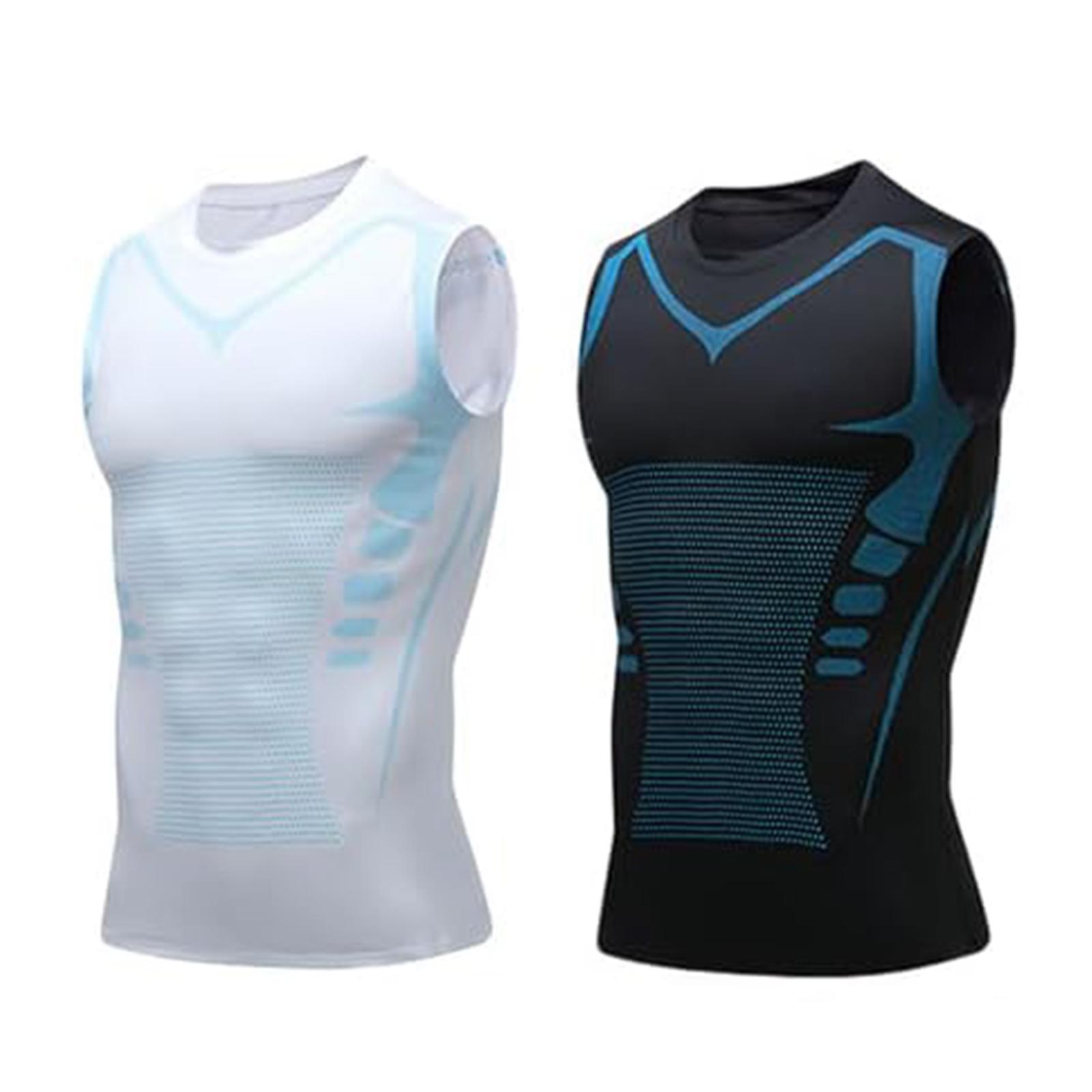 

Men Sleeveless Swim Shirt Quick Dry Surfing Rash Guard Top for Beach Swimming Sun Protection and Comfort L белый