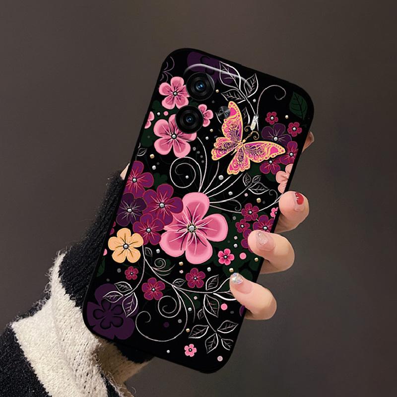 Für Vivo IQOO Z9 Turbo Rückabdeckung Mode Schwarz Weiches TPU Silikon Handyhülle Für IQOO Z9 Turbo 5G Handy Schutzhülle Fundas