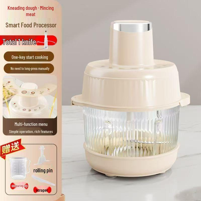 5L Smart Meat Grinder & Mixer: Automatic Dough Kneading, Meat Grinding, and Vegetable Chopping Machine