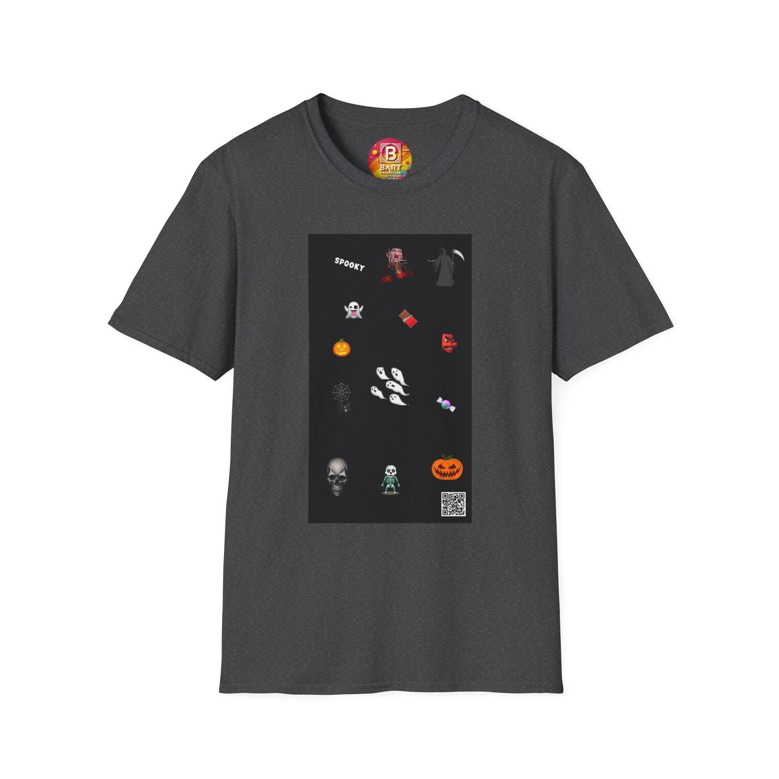 Unisex Softstyle T-Shirt - Spooky Halloween Graphic Tee S разноцветный