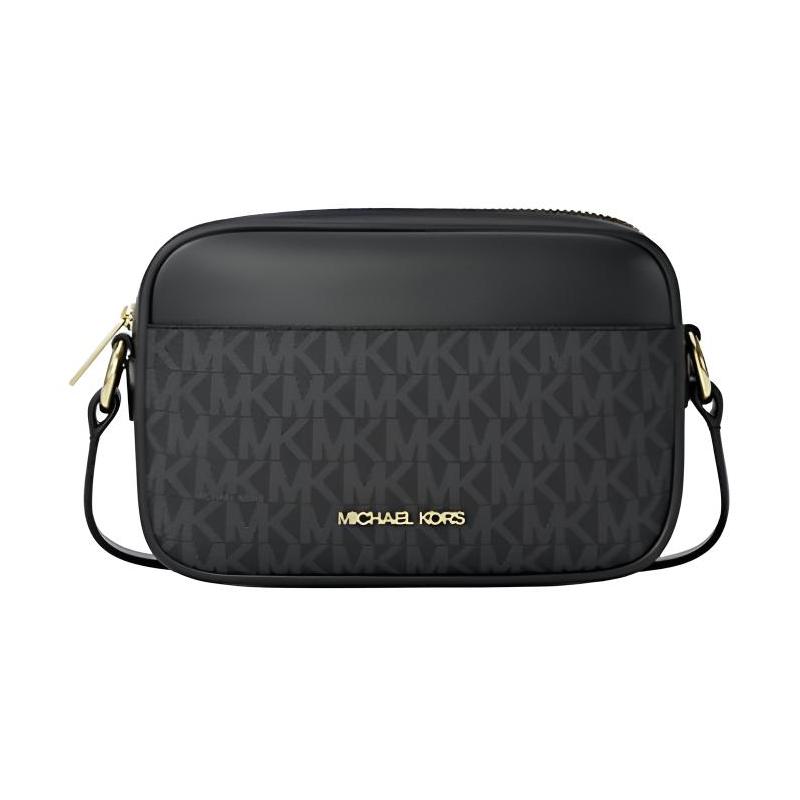 MICHAEL KORS Jet Set lightweight signature logo coated canvas crossbody bag small women s black чёрный