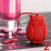 Búho de Silicona Infusor de Té Suelto Filtro Colador Novedad Perforado Pájaro Regalos