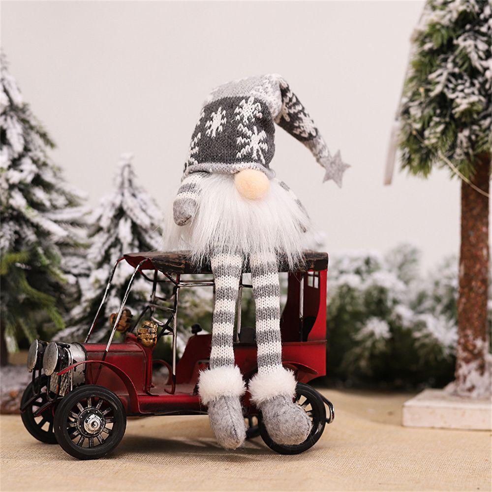 Toys Christmas Decoration Festival Ornaments Old Man Rudolph Glowing Elf Dwarf Goblin Lights Doll