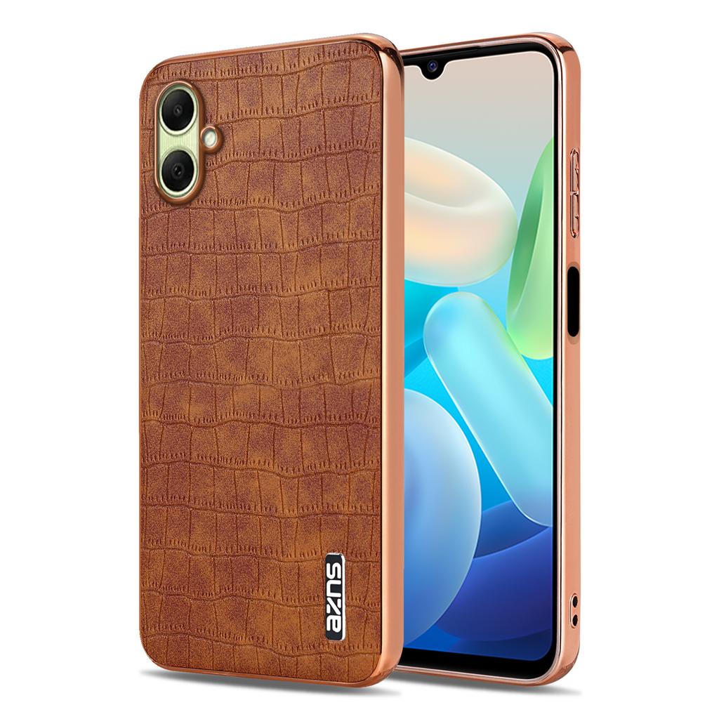 AZNS For Samsung Galaxy A07 4G Case Electroplating Crocodile Texture PU+TPU Phone Cover