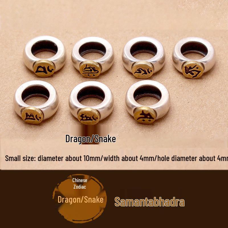 Twelve Zodiac Sanskrit Bracelet with Eight Guardian Deities Runes - Beaded Hand String Ornaments.