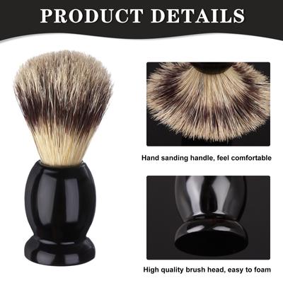 7Pcs Men Shaving Brushes Wood Handle, Professional Salon Tools Hand Crafted Shaving Brush Wood Handle Shave Brushes Handmade Pur