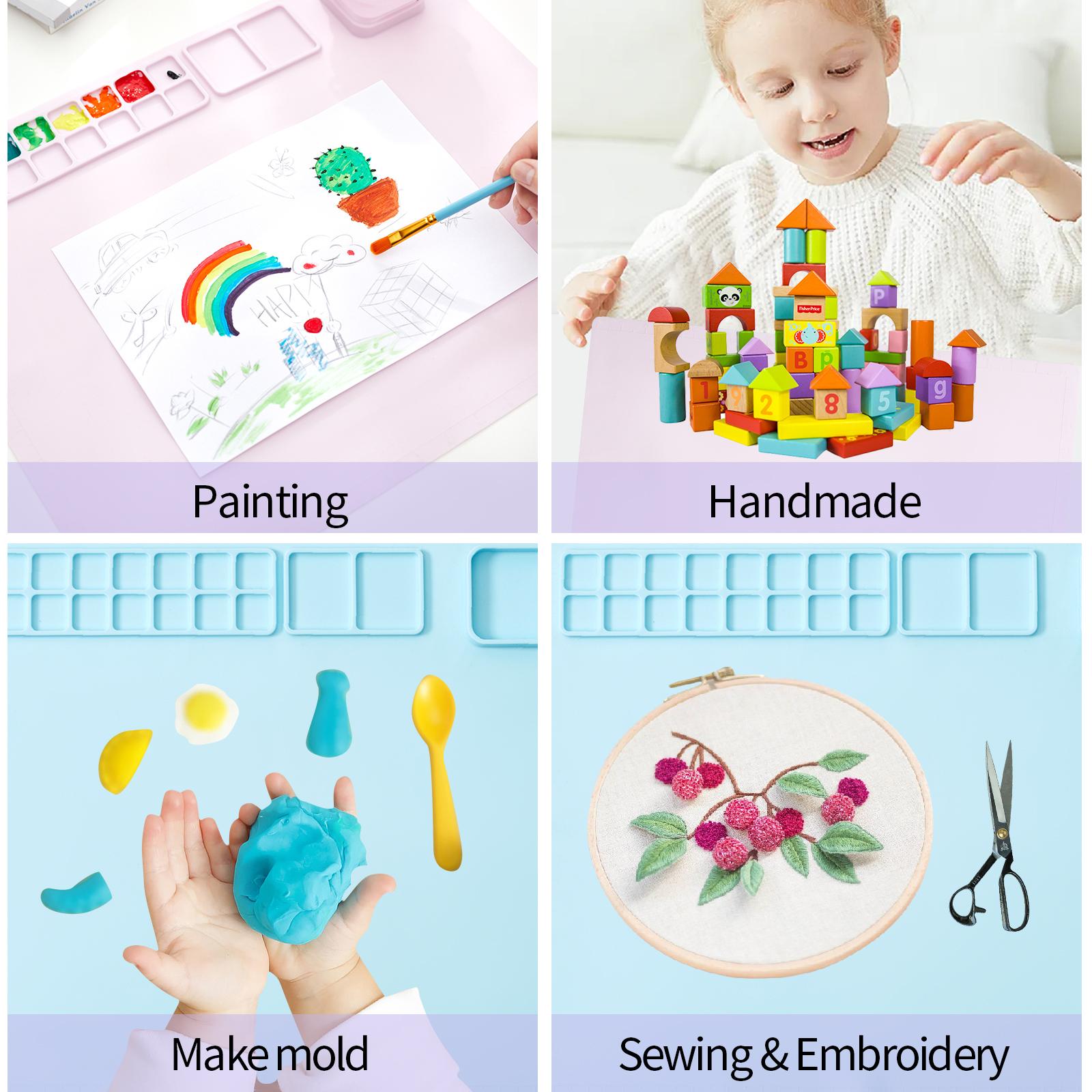 Популярный многоразовый силиконовый коврик для рисования с присоской и чашкой — фото 6