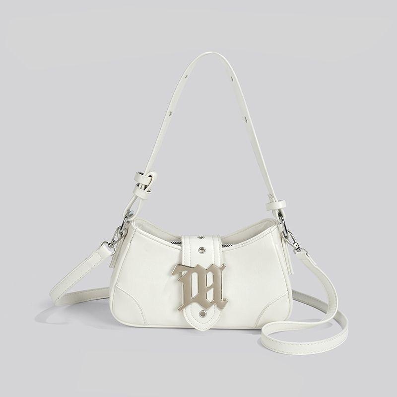 Luxury Silver Underarm Bag For Women Y2K Hot Girl Niche Multiway Handbag Shoulder Crossbody Purse