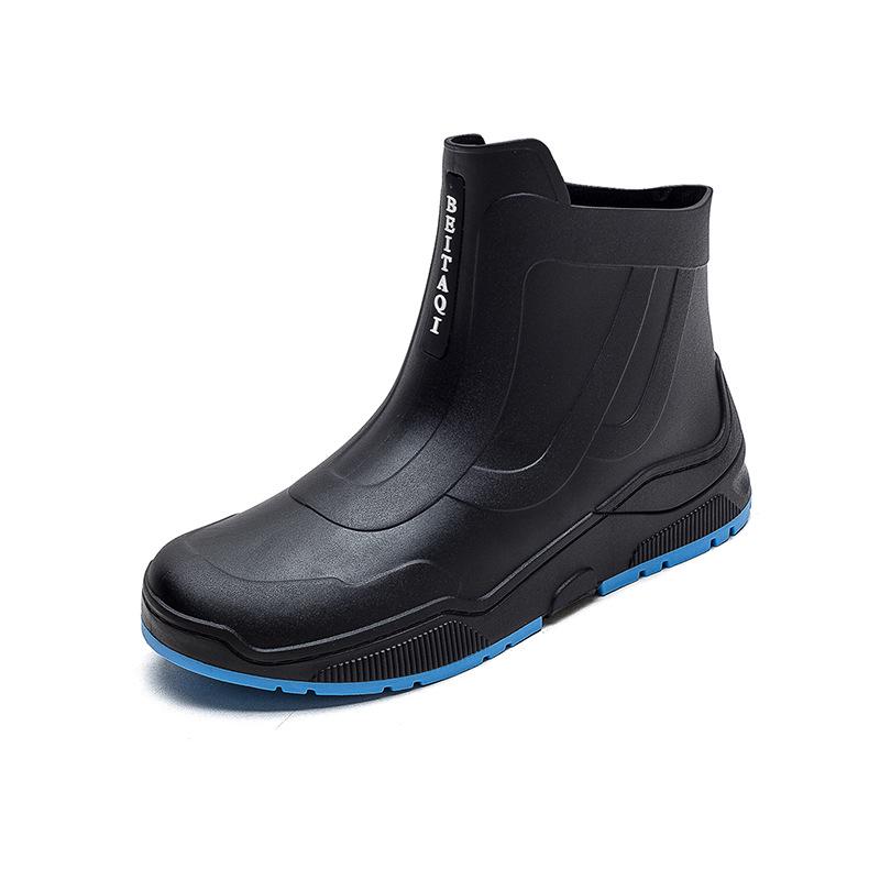 Korean-Style Waterproof Couple's Rain Boots - Anti-Slip, Short Tube Rubber Shoes