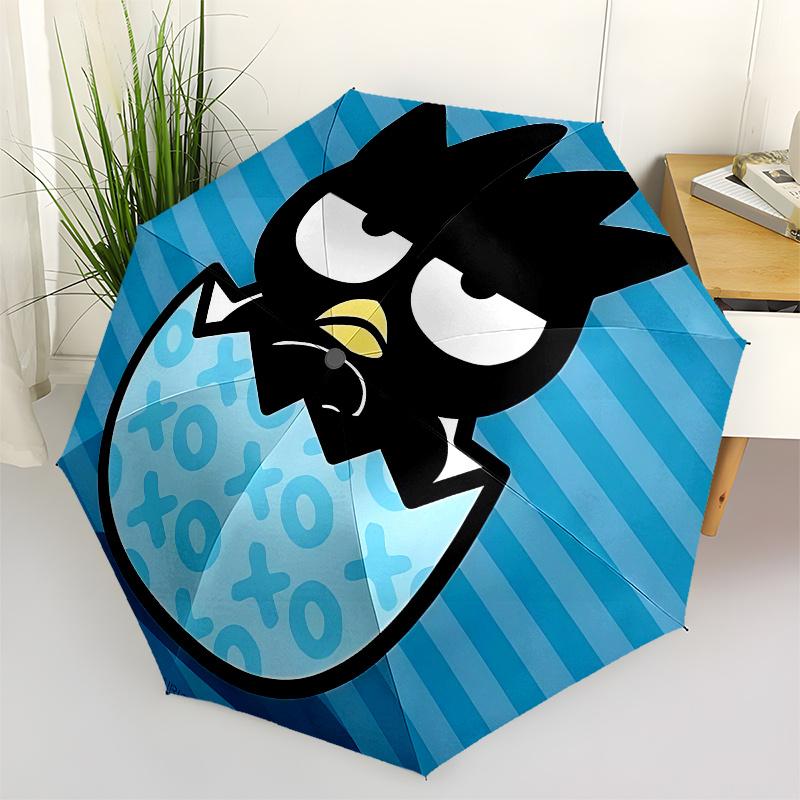

Bad Badtz-maru Automatic Open/Close Umbrella-Cute Umbrella with Cute Design, Portable 3-Fold Compact Umbrella for Men & Women, Halloween Chr