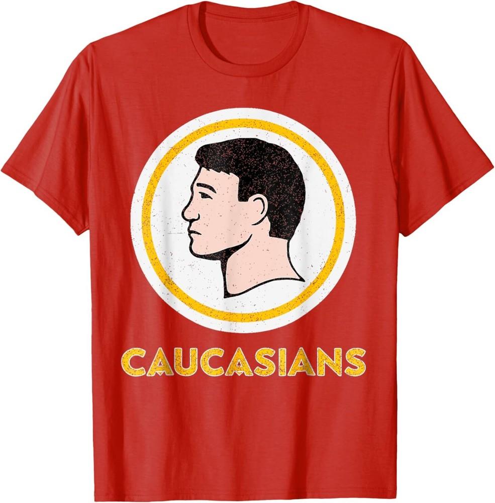 

Caucasians Funny Vintage Caucasians Pride T-Shirt 4XL