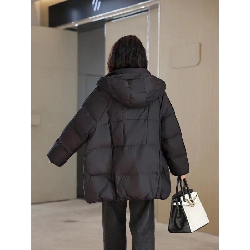 Women 90% White Duck Down Jacket Hooded Autumn Winter Warm Oversize Puffer Coat Casual Loose Thick Parkas Female Outwear