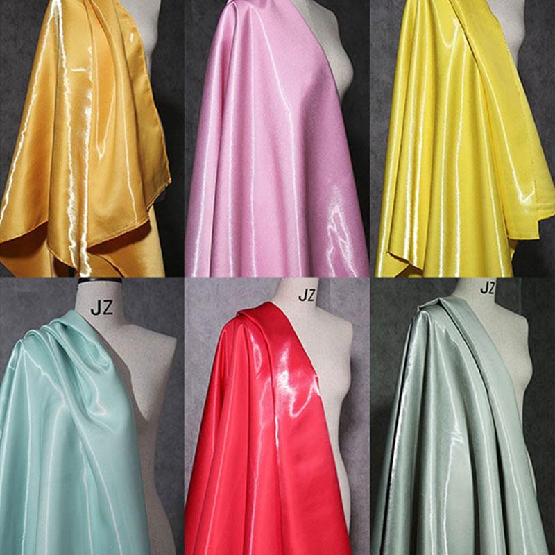 Liquid Satin Fabric Luxury Glossy Metallic Reflective Galaxy Shiny Satin Fabric for Fashion Dress Suit Design Material 50x150cm