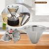 Häll över Kaffedroppare Rostfritt Stålfilter Lätt att Rengöra Papperslös häll över kaffebryggare Återanvändbar Filterkon-droppare