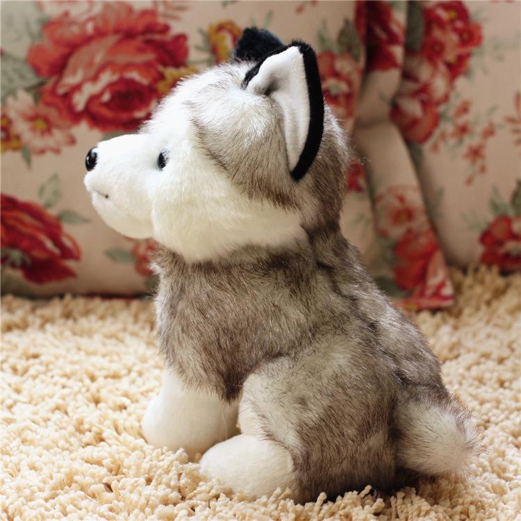 18CM Husky Plush Toys Simulation Pet Dog Stuffed Plush Toy Multipurpose Lovely Puppy Stuffed Doll