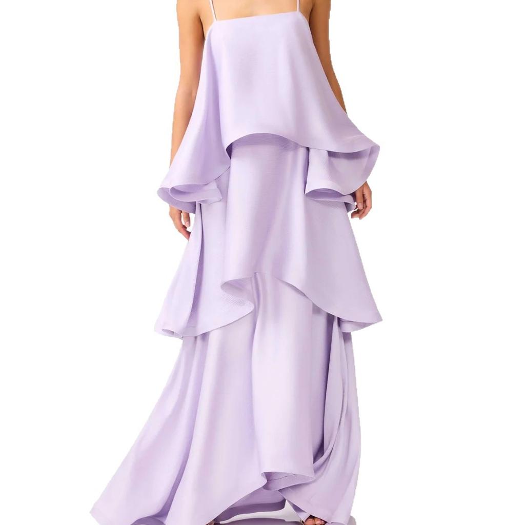 Women's Strapless Tiered Ruffle Midi Dress Multi Color Elegant Summer Dress