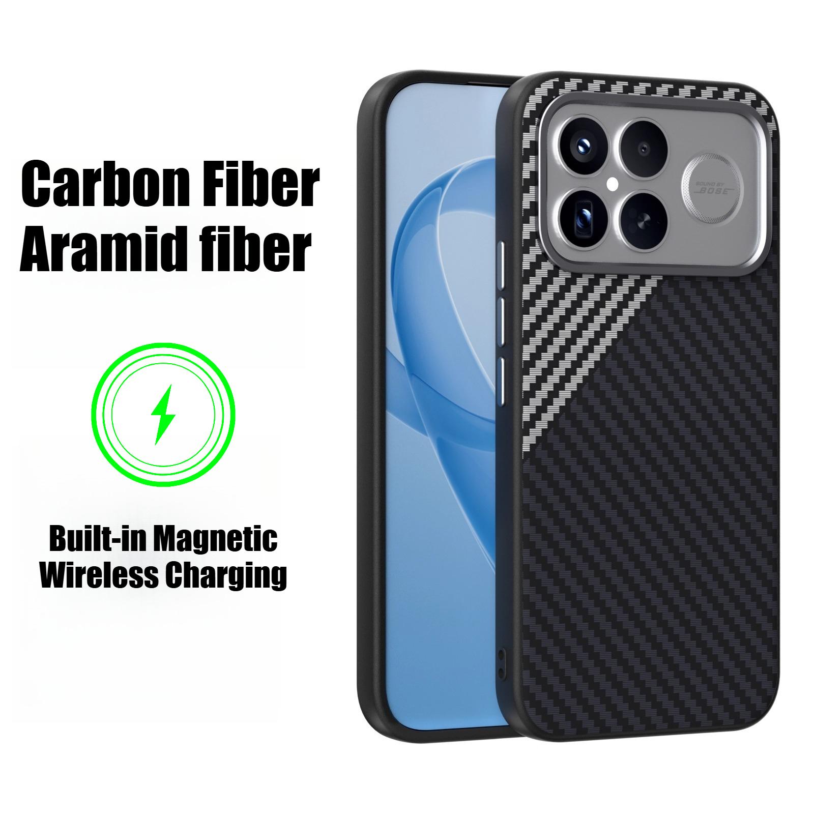 

Преміальний магнітний чохол з арамідного вуглеволокна для Xiaomi POCO F8 Pro F8 Ultra Бездротова зарядка Матовий на дотик Протиударний чохол POCO F8 Ultra коричневий