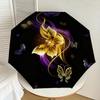 1pc Butterfly Art Automatic Folding Umbrella, Heavy Duty 8 Rib Iron Frame,  Suitable for Travel, Daily Use, Birthday, Decor Gift m0104056