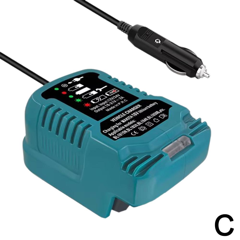 for Makita 18V Lithium Battery Charger Replacement Portable Compact Charger Car Charger With Cigarette Lighter