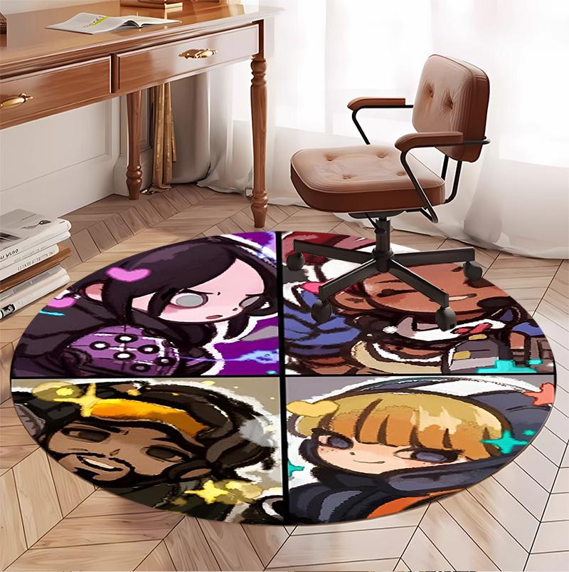 Apex Legends Pattern Round Rug, Indoor/Outdoor Mat, for Picnic, Gameroom, Bedroom, Office, Living Room, Home Decor Carpet, Birthday Gift