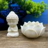 Chinese Style Buddha Ornaments Q Version Coconut Figurine Lotus Tathagata Buddha Statue  Garden