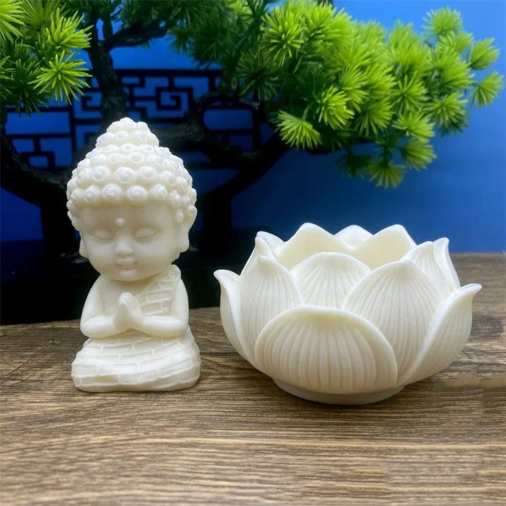 Chinese Style Buddha Ornaments Q Version Coconut Figurine Lotus Tathagata Buddha Statue  Garden