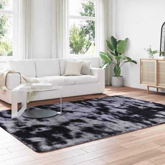 VidaXL Tapis Shaggy à poils longs gris foncé 200x290 cm polyester, tapis, tapis de chambre, tapis moderne, tapis de salon, 4102848