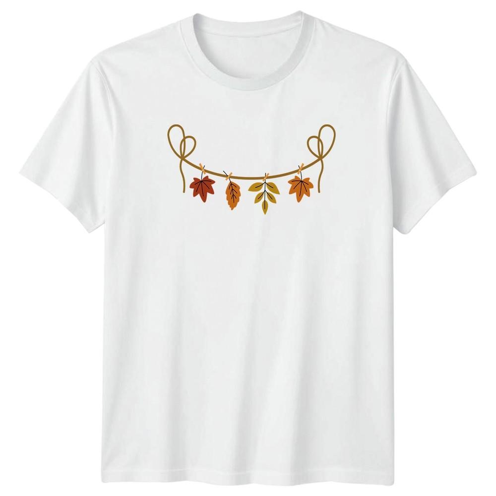 Fall Leaves Garland Cozy Style TShirt Fall Season Decor Autumn Autumn Season S