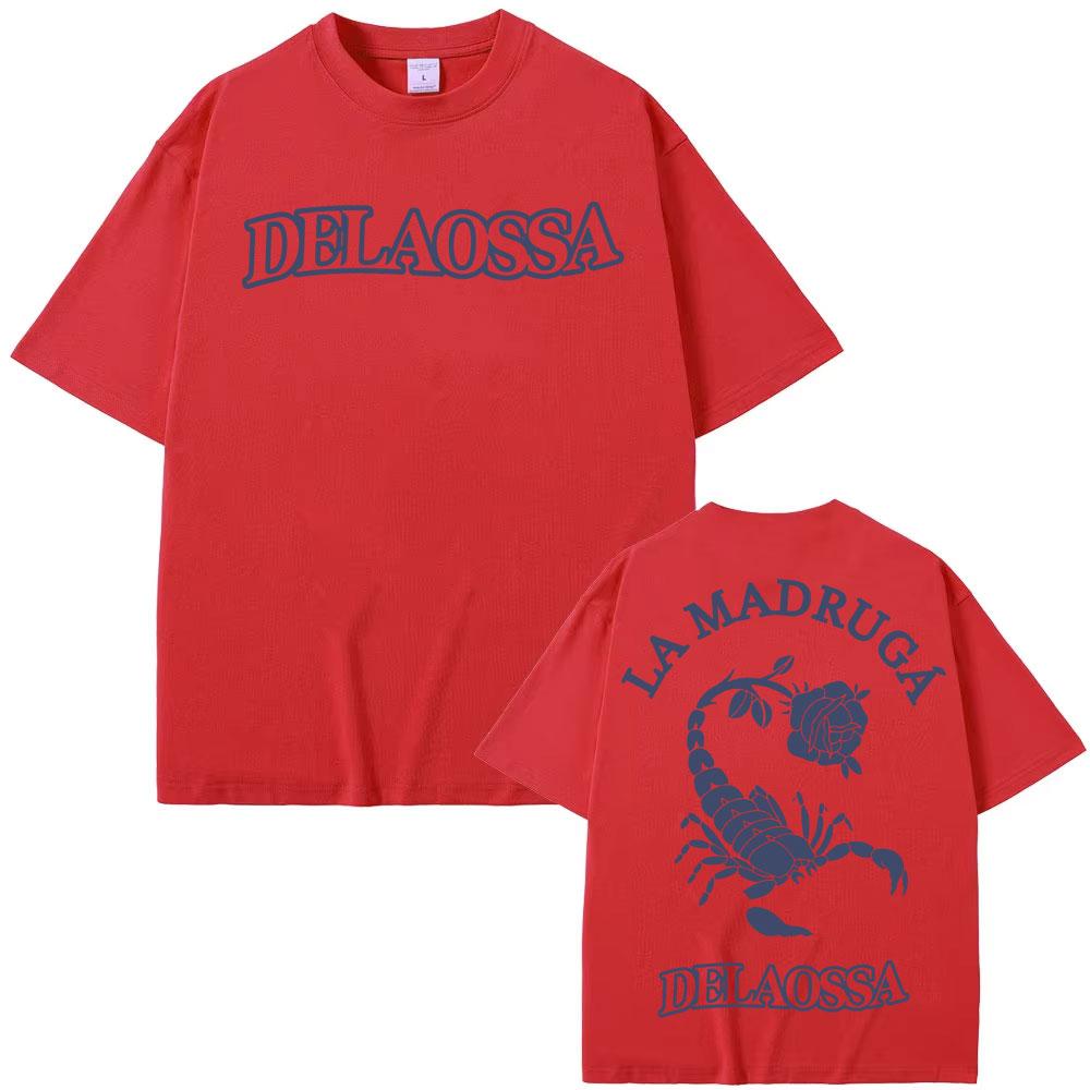 

Rapper Delaossa La Madruga Tour 2026 Merch Tshirts Men Women High Street Fashion Hip Hop T Shirt Oversized Short Sleeve Tshirt XL