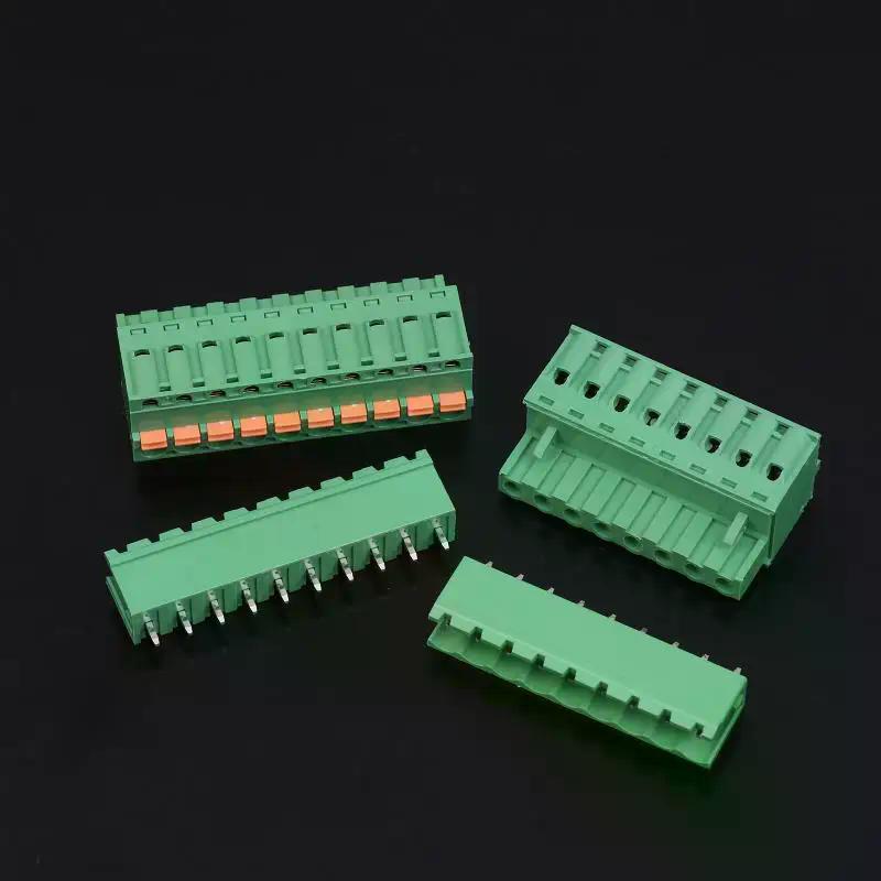 Spring Type Terminal Block 2EDGKD-5.08mm Plug-in Terminal Block Copper Core Male And Female Terminals