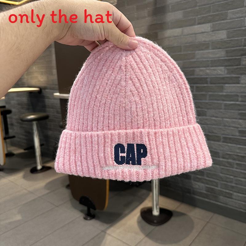 Knitted Hat For Men Women Winter Warmth With Embroidered Letters College Style