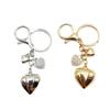 Sweet Cool Wind Big and Small Peach Heart Keychain Y2k Niche Diamonds Love Bag Pendant Decoration Accessories for Women