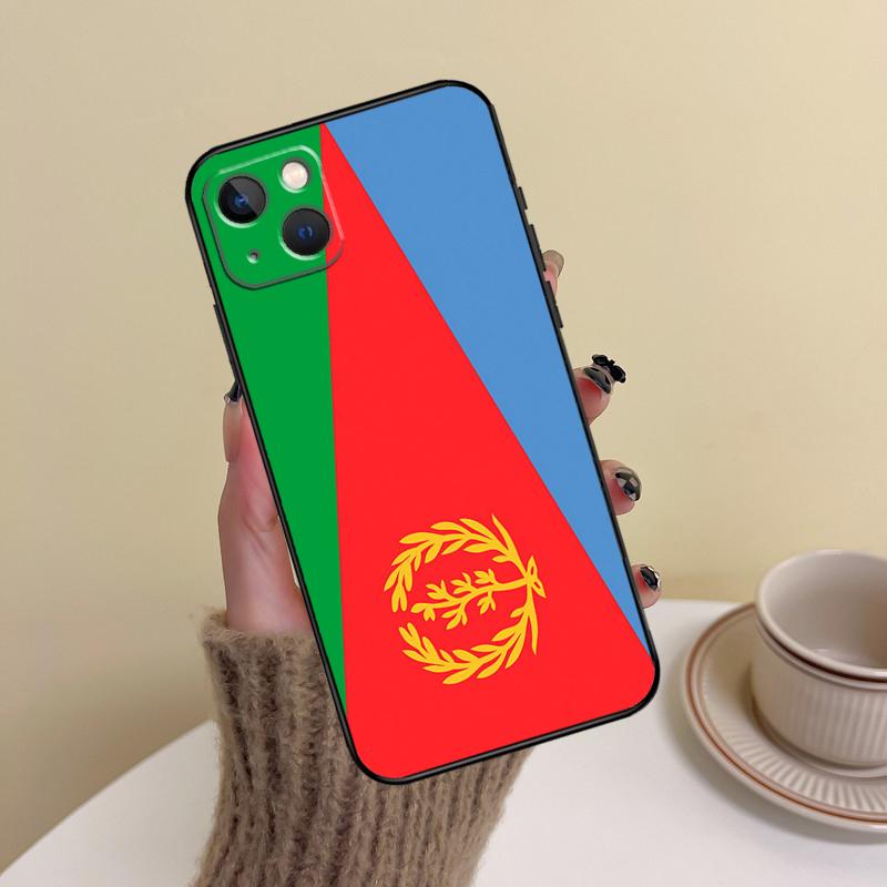 Eritrea Flag Phone Case For iPhone 17 16 15 14 13 11 12 Pro Max mini 15 16 Plus 16e 17 Air Cover Funda