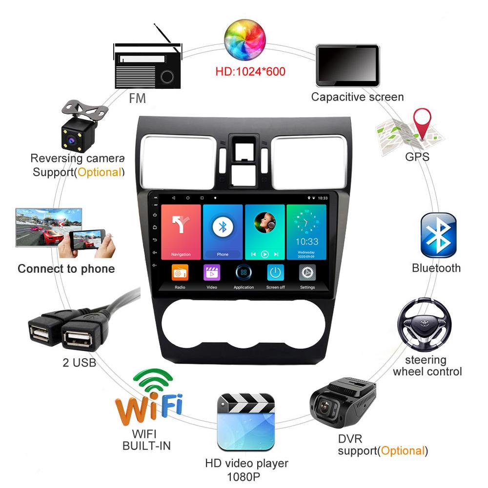 icreative 9 Inch Android Car Radio For Subaru Forester XV WRX 2015-2018 Multimedia Player 2Din Navigation GPS Head Unit