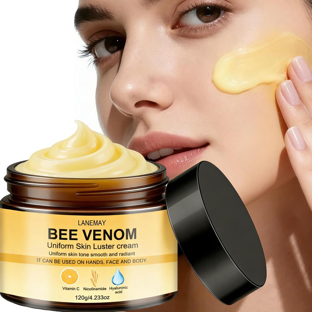 Bee Venom Uniform Skin Luster Cream-Deeply Nourishing, Radiant Skin-Non Greasy-Suitable For All Skin Types, 120ml