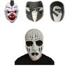 Slipknot Halloweenmasker met clowngezicht en mond met rits voor verkleedfeestjes