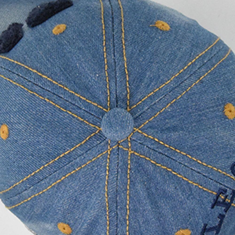 Farbige Buchstaben Take Stickerei Baseballkappe Denim Perforiertes Loch Schirmmütze Verstellbarer Schirm Sonnenschutzmützen für Männer Frauen