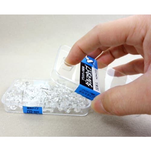 KOKUYO Plastic Thumbtack Daruma Type Transparent Kahi-25T