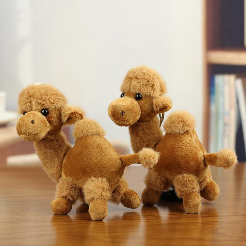 Adorable Cartoon Camel Plush Toy Keychain Soft Stuffed Animal Travel Accessory