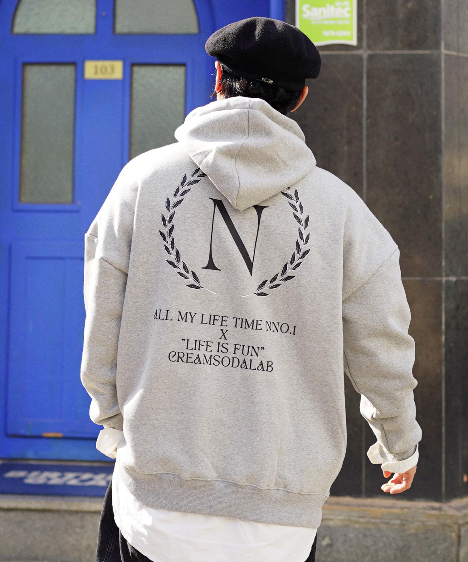 Cream Soda Lab Lab Nno1 Laurel Wreath Hoodie Gray M
