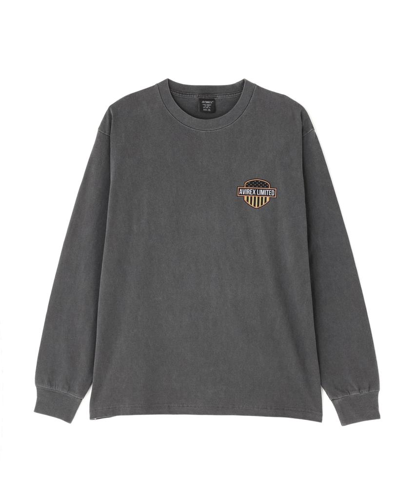 AVIREX EAGLE L/S T-SHIRT Men's L Size 410 Charcoal 783-6130003