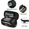 Pencil Case Large Capacity Smooth Zipper 300D Polyester with Main Compartment Mesh Pocket and Pen Slots for Teens and Students