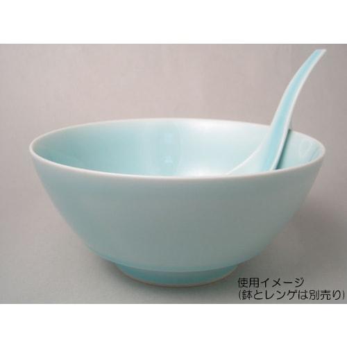 Arita Ware Ojiyama Ugn "Ultimata Renge" Ramen Sked, Blå och Vit Porslin, Ca. 16cm Diameter, Lotusblomsdesign, Keramik, Mikrovågsugns- och Dis