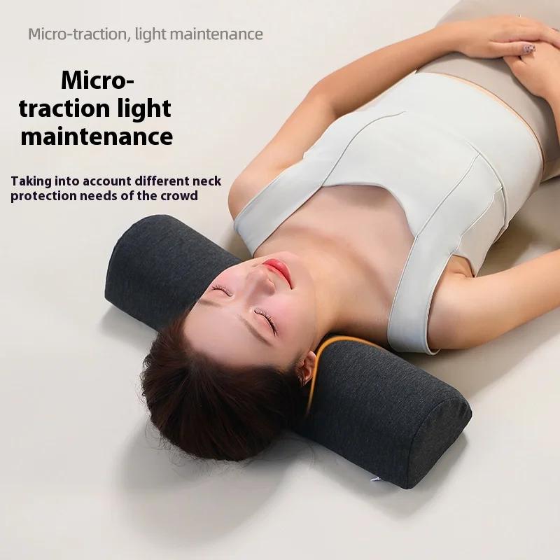 Household Single Person Sleep Aid Cervical Pillow, Multi-functional Neck Traction and Stretching Pillow Core for Neck Protection