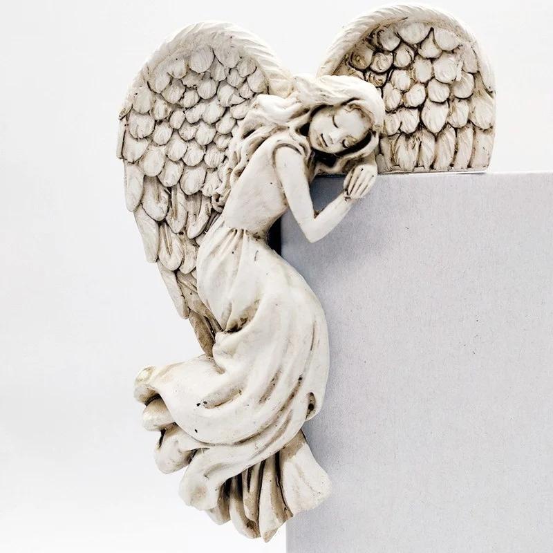 Angel Door Frame Decor Door Frame Angel Wing Sculpture Corner Angel for Door Frame Angel Door Wings Wall Decor 3D Angel Statue