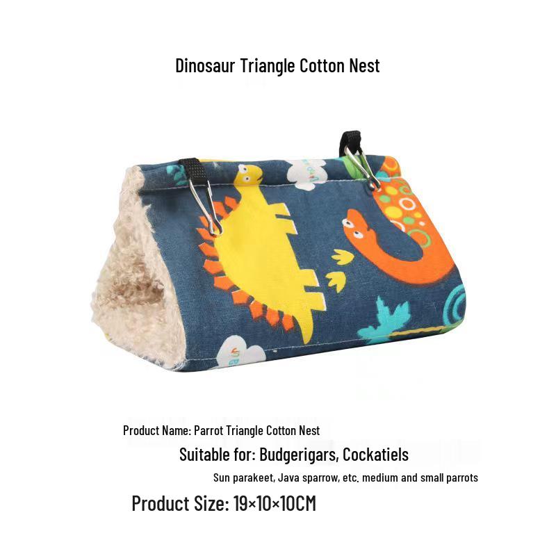 Bird Nest Hammock: Warm Tiger Skin Cockatiel Winter Bed with Fleece Lining.