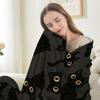 Entzückende Kätzchen-Print Flanell-Kuscheldecke – Süßes Geschenk für Homeoffice Sofa Auto Nickerchen