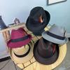 New Color Feather Small Top Hat Men's and Women's Fashion Felt Hat All Match Gentleman Hat Retro Jazz Hat
