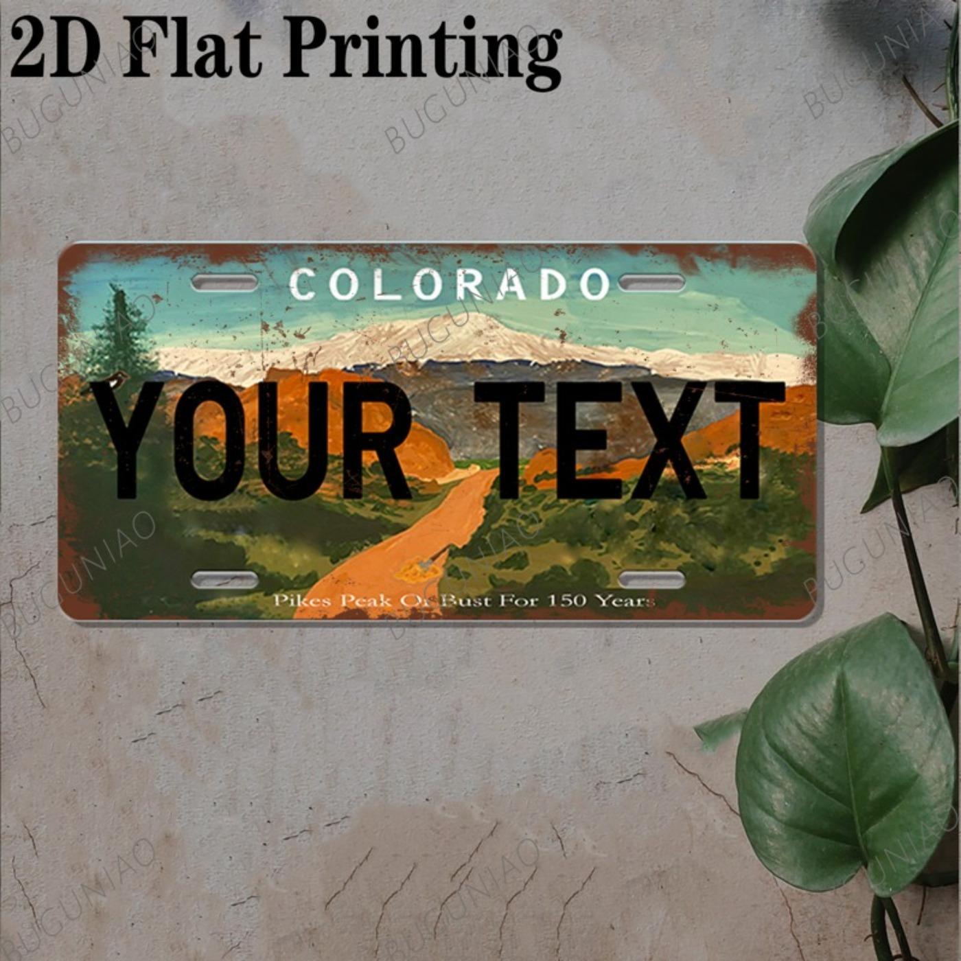 

Personalized Colorado Decorative Metal Tin Sign for Home Bar Cafe Garage Wall Decor чорний
