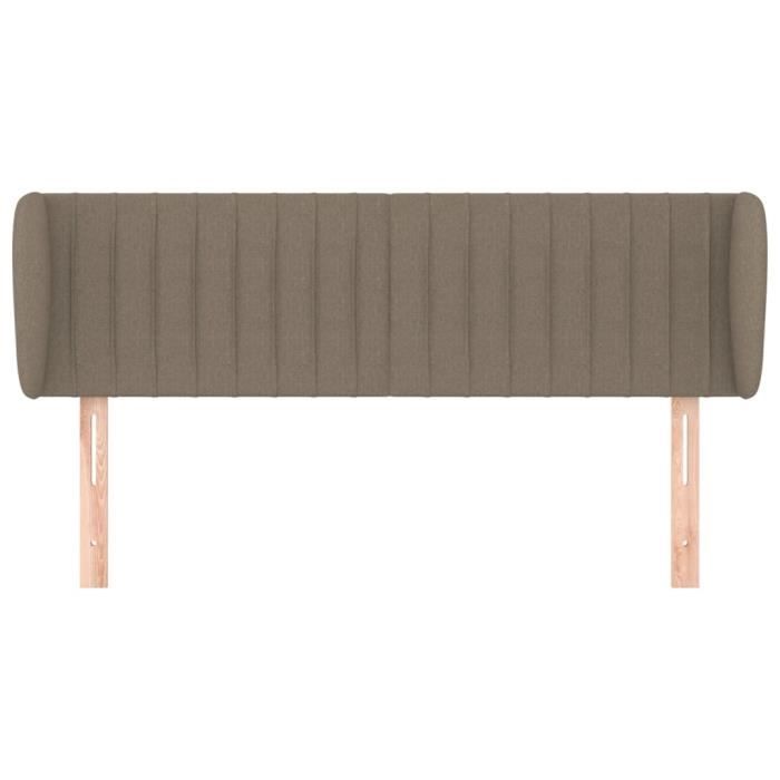 VidaXL Tête de lit avec oreilles Taupe 147x23x78-88 cm Tissu3117384